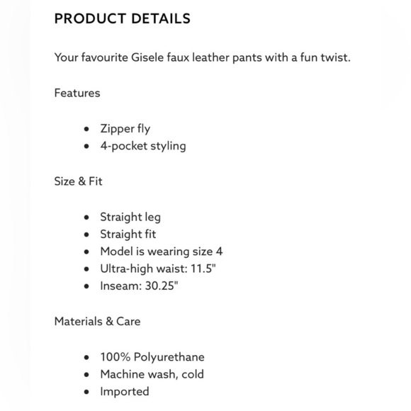 🆕Dark Brown Straight Leg Faux Leather Pants with Crocodile Finish - Picture 9 of 14